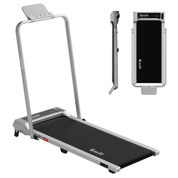 Everfit 3 in 1 Walking Pad Treadmill 12% Incline Foldable Under Desk Treadmills for Home Gym With 40cm Wide Belt Silver Awezingly