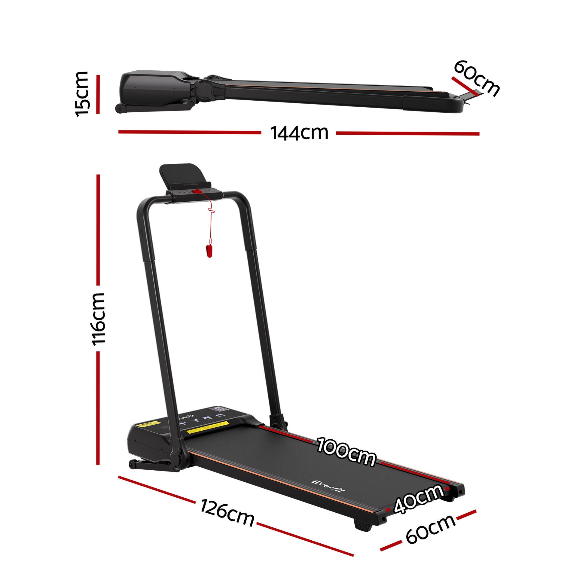 Everfit 3 in 1 Walking Pad Treadmill 20% Auto Incline Under Desk Foldable Treadmills for Home With 40cm Wide Belt Awezingly