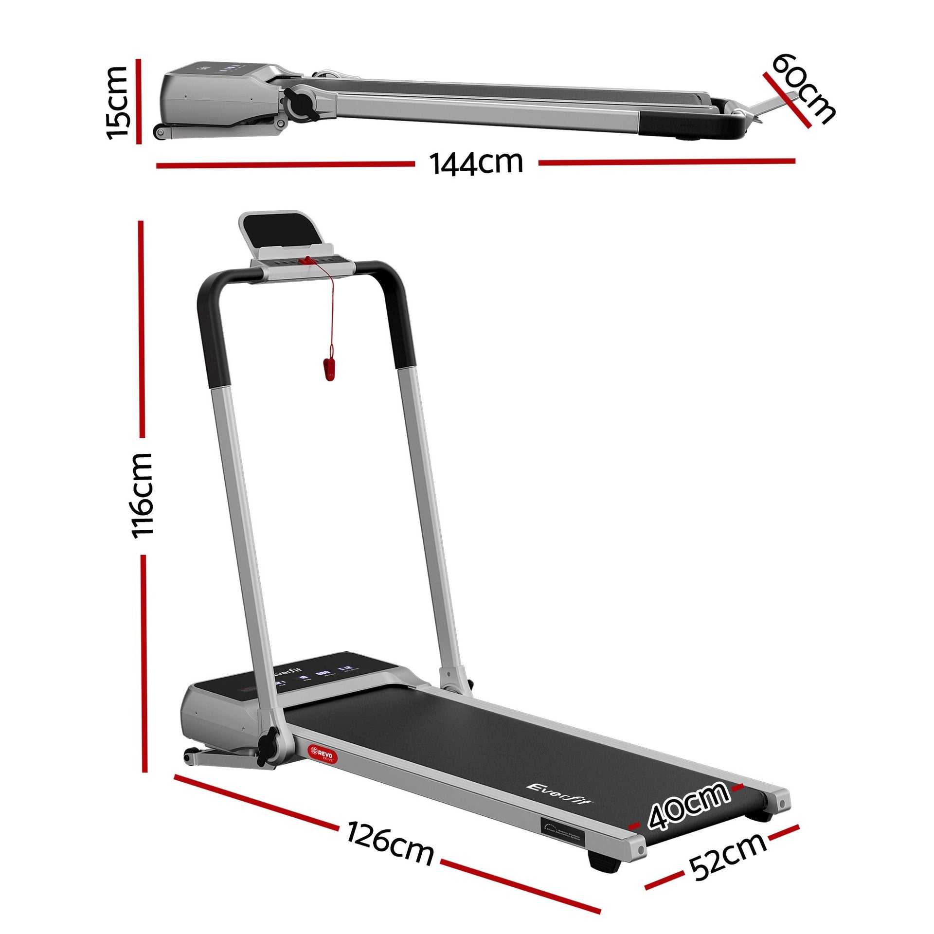 Everfit 3 in 1 Walking Pad Treadmill 20% Auto Incline Under Desk Foldable Treadmills for Home With 40cm Wide Belt Silver Awezingly