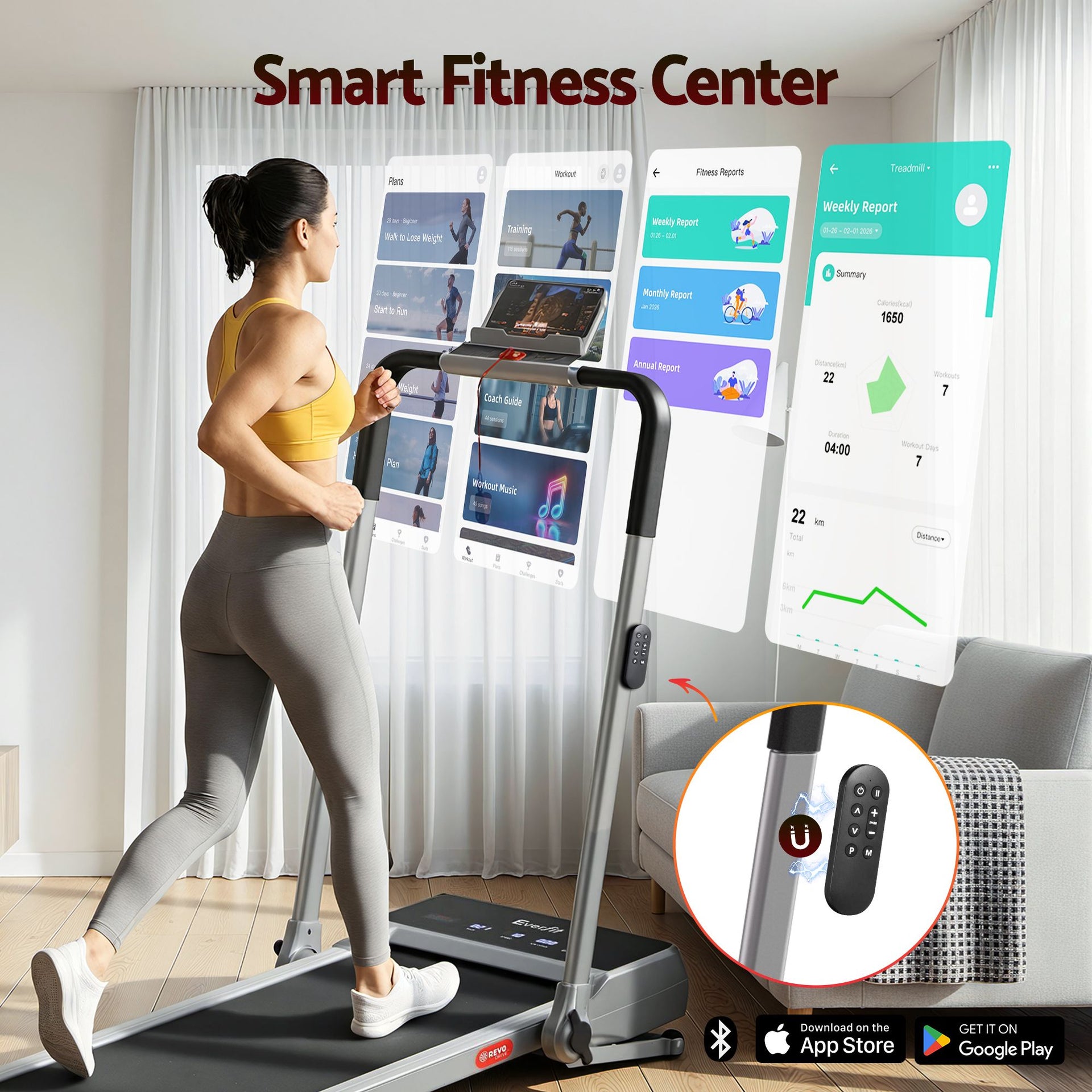 Everfit 3 in 1 Walking Pad Treadmill 20% Auto Incline Under Desk Foldable Treadmills for Home With 40cm Wide Belt Silver Awezingly