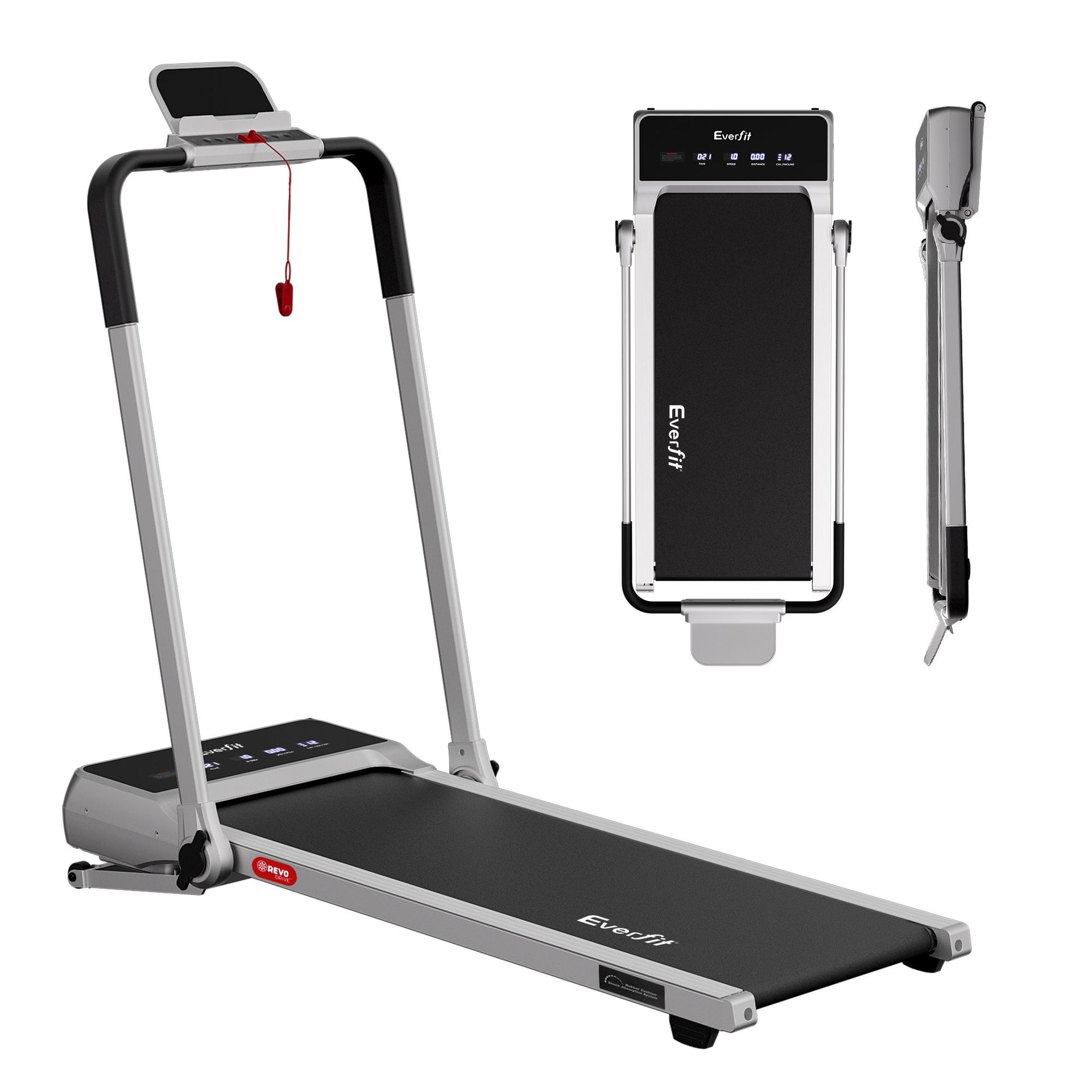 Everfit 3 in 1 Walking Pad Treadmill 20% Auto Incline Under Desk Foldable Treadmills for Home With 40cm Wide Belt Silver Awezingly