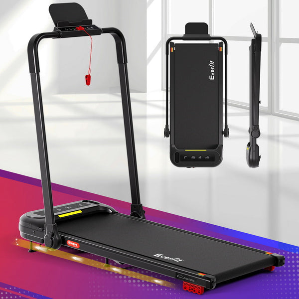 Everfit Treadmill Electric Walking Pad with Incline Foldable for Home Gym Black Awezingly