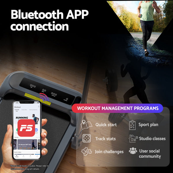 Everfit Treadmill Electric Walking Pad with Incline Foldable for Home Gym Grey Awezingly