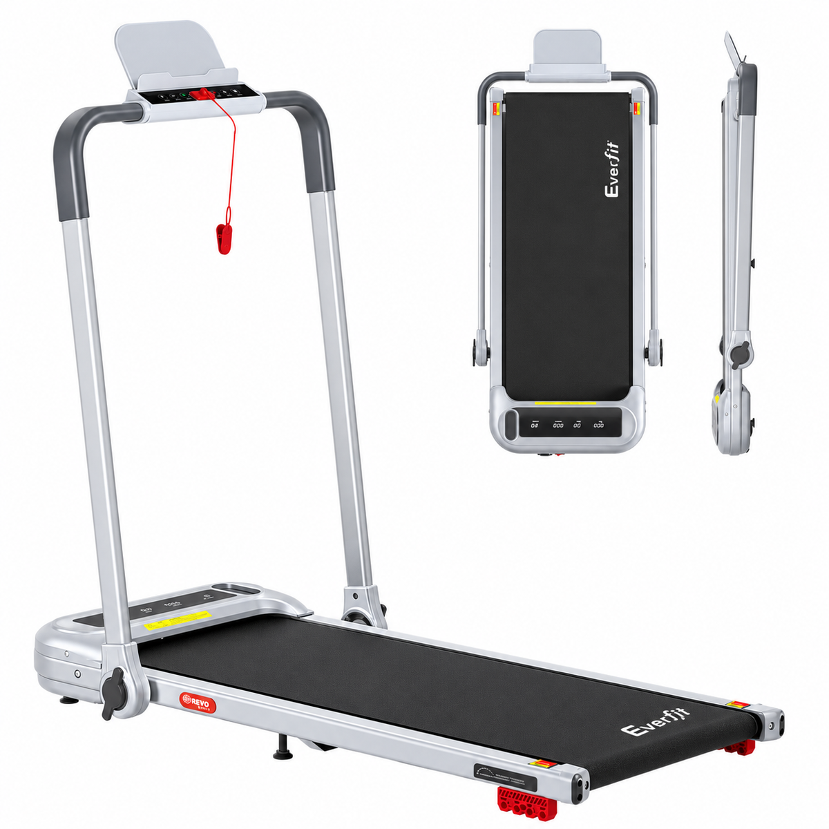 Everfit 3 in1 Treadmill Electric Walking Pad with Incline Foldable for Home Gym Silver Awezingly