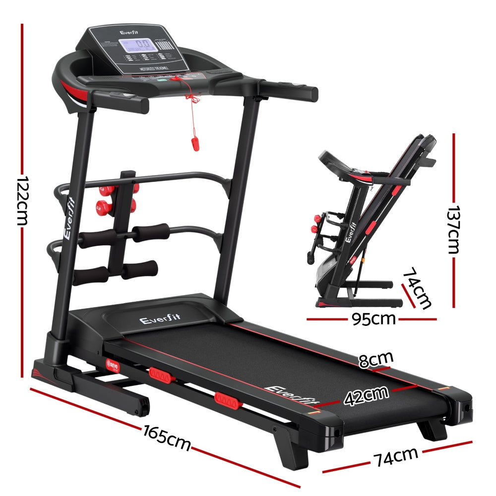Everfit Treadmill Electric Home Gym Fitness Exercise Machine w/ Sit Up Bar 420mm Everfit