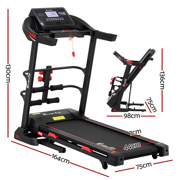 Everfit Treadmill Electric Home Gym Fitness Exercise Machine w/ Sit Up Bar 450mm Everfit