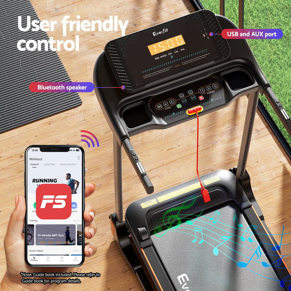 Everfit Treadmill Electric Home Gym Fitness Exercise Equipment Incline 390mm Awezingly