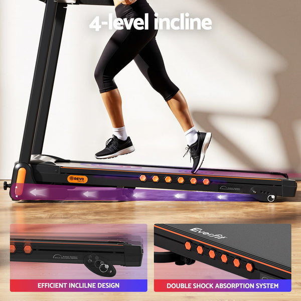 Everfit Treadmill Electric Home Gym Fitness Exercise Equipment Incline 390mm Awezingly