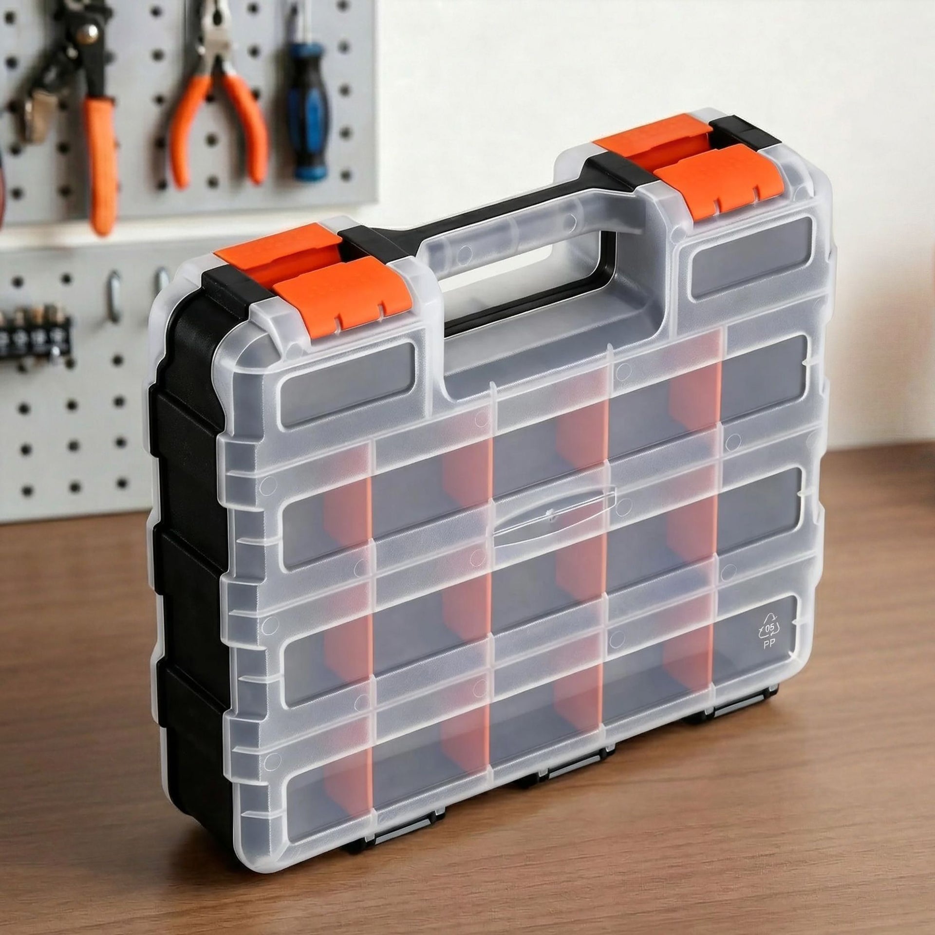 Giantz Double Sided Tool Box Organizer with 34 Compartment Small Parts Storage Awezingly