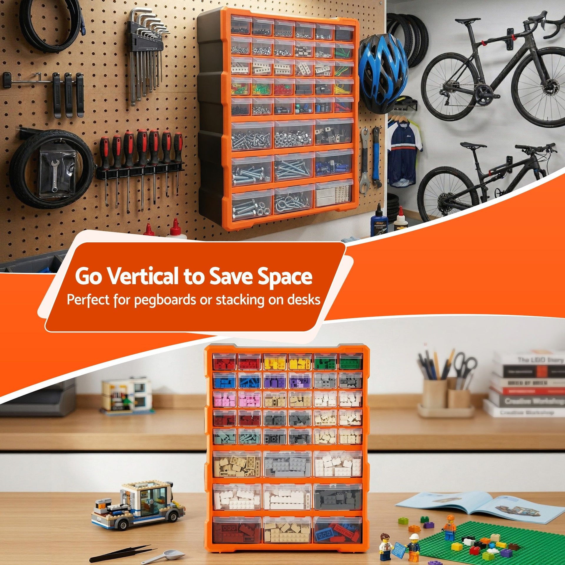 Giantz 39-Drawer Tool Storage Cabinet Anti-Drop Hardware Organizer Awezingly