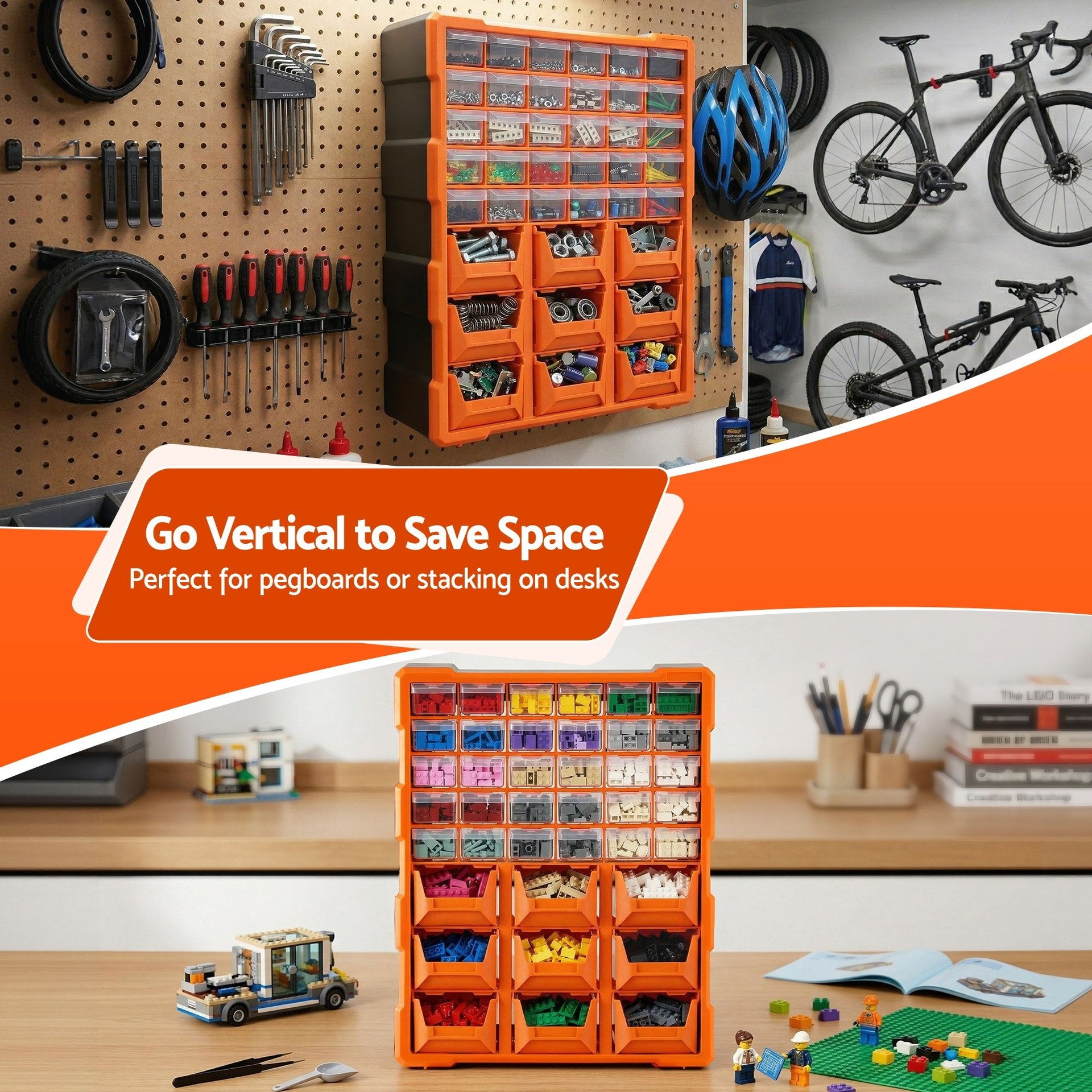 Giantz Tool Organizer 39-Drawer Hardware Cabinet Screw Storage Box Anti-Drop Awezingly