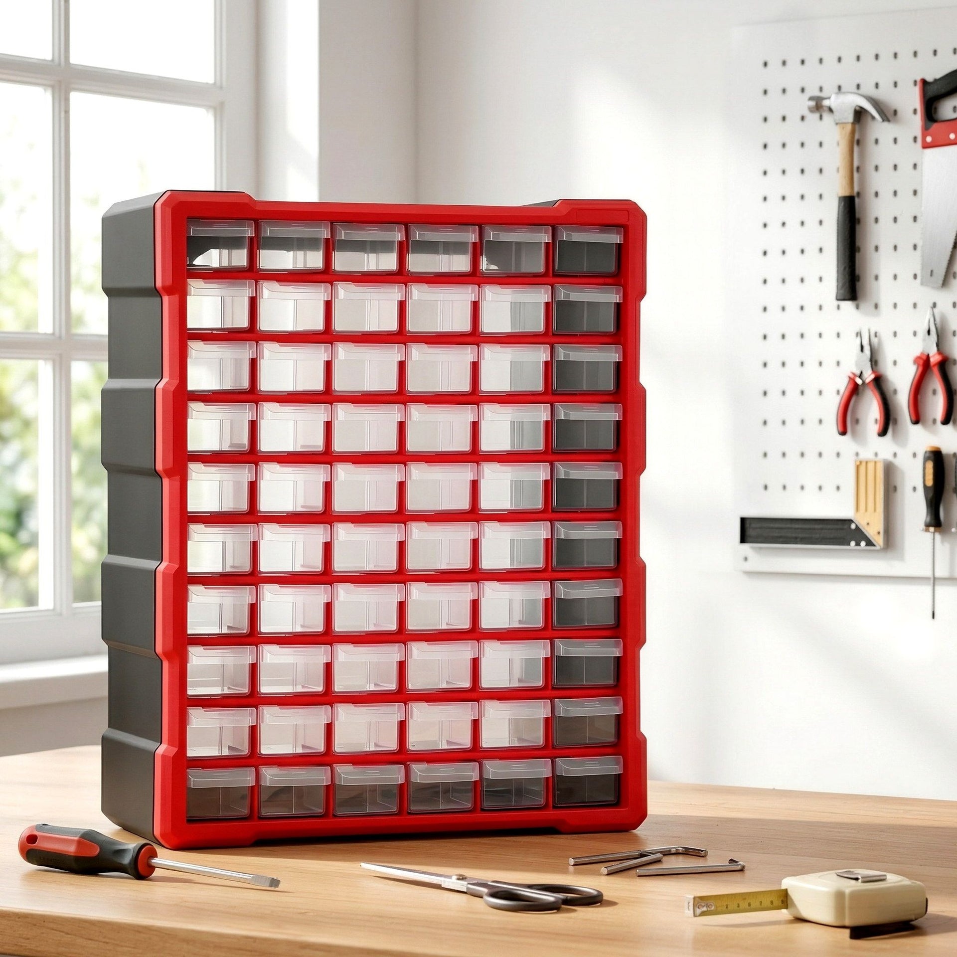 Giantz 60-Drawer Tool Storage Cabinet, Anti-Drop Hardware Organizer Storage Box Awezingly