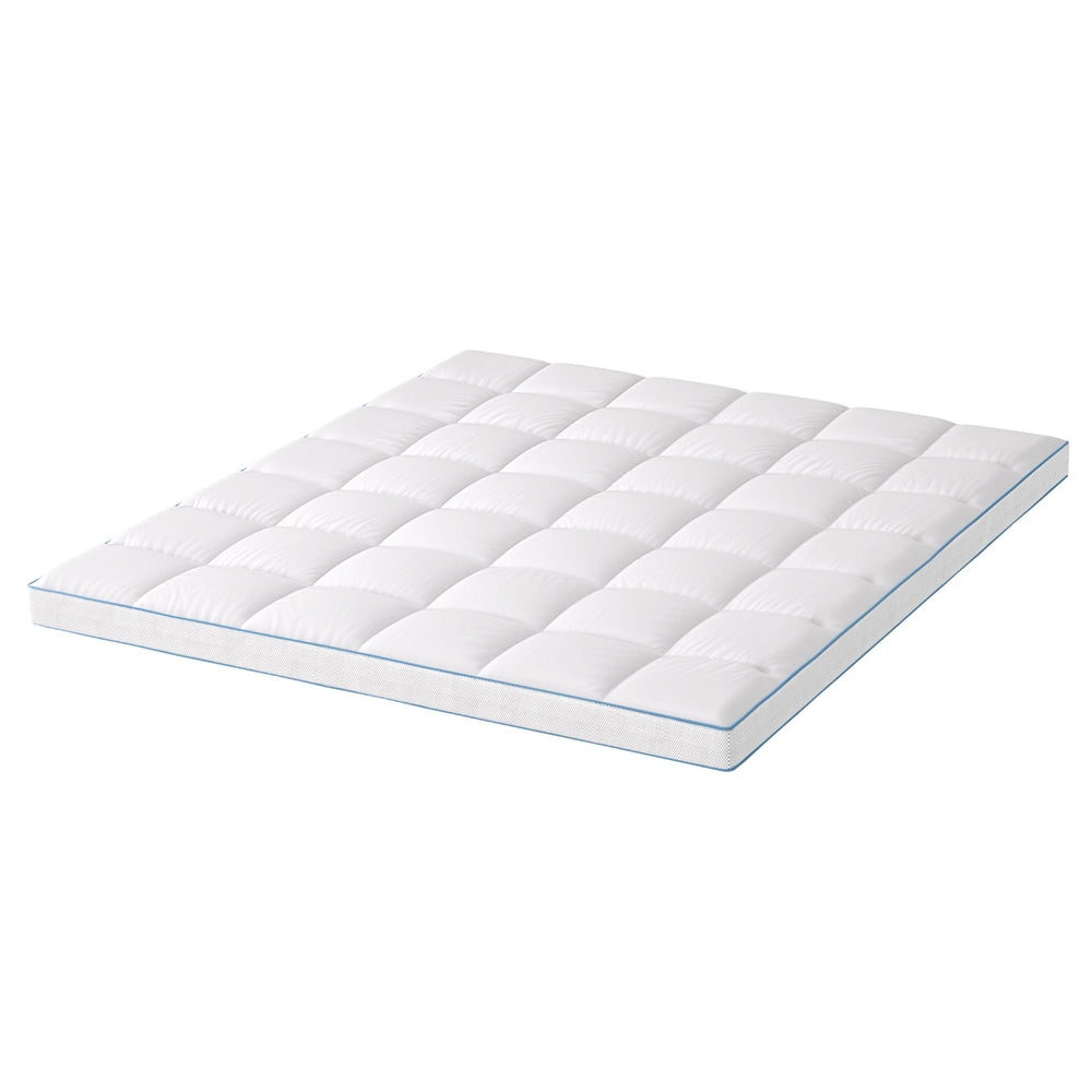 Giselle Bedding Mattress Topper Pillowtop Bamboo 10cm King Awezingly