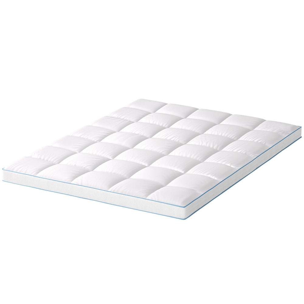Giselle Bedding Mattress Topper Pillowtop Bamboo 10cm Queen Awezingly