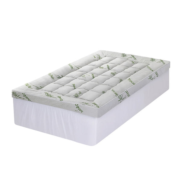 Giselle Mattress Topper 11cm Pillowtop toppers Bamboo Single Giselle Bedding