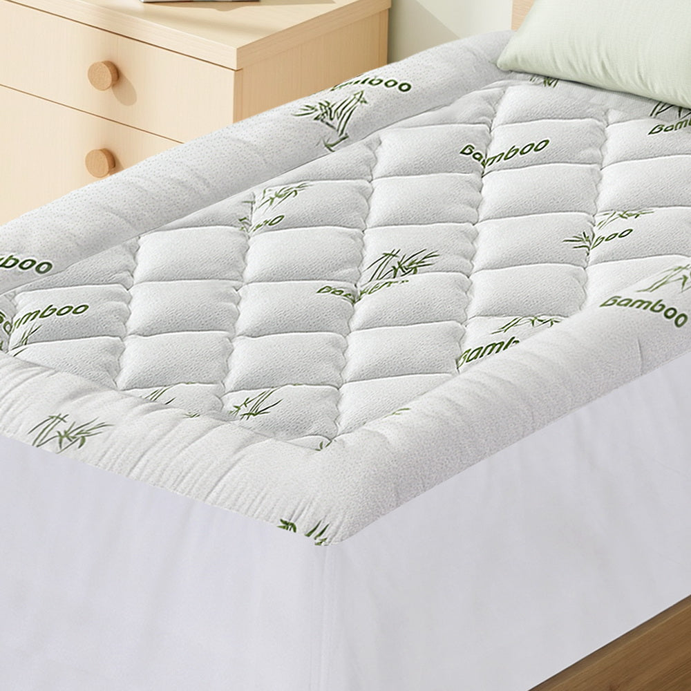 Giselle Mattress Topper 5cm Pillowtop toppers Bamboo Single Giselle Bedding