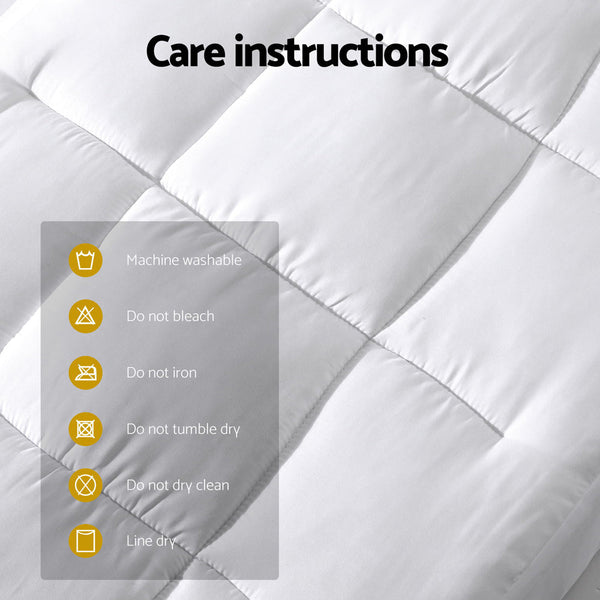 Giselle Bedding Mattress Topper Pillowtop Bamboo Cot Giselle Bedding