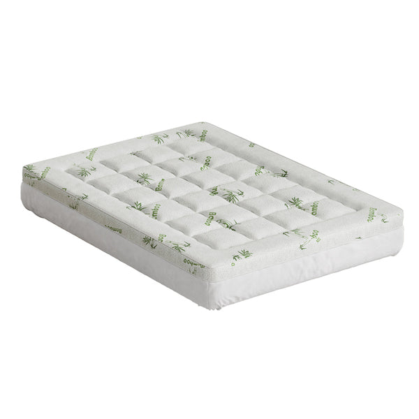 Giselle Bedding Mattress Topper Pillowtop Bamboo 7.5cm Double Does Not Apply