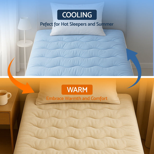 Giselle 5cm Mattress Topper Pillowtop toppers Double-Sided King Single Awezingly