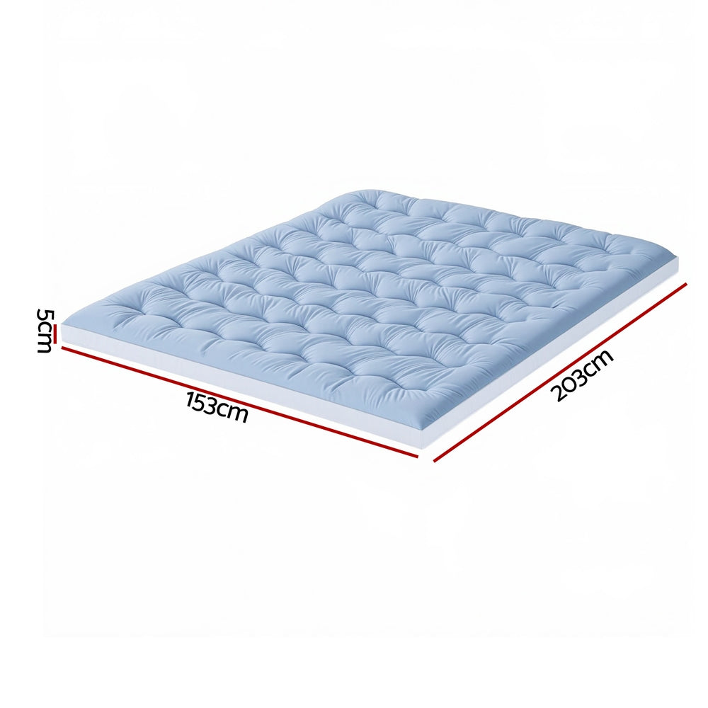 Giselle 5cm Mattress Topper Pillowtop toppers Double-Sided Queen Awezingly
