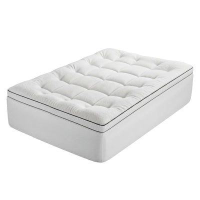 Giselle Bedding Double Mattress Topper 5cm Coral Fleece