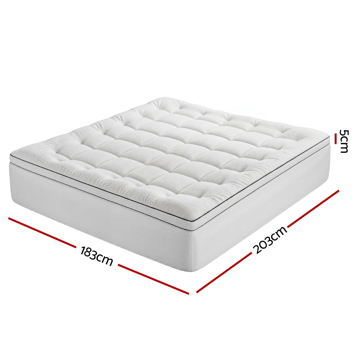 Giselle Bedding King Mattress Topper 5cm Coral Fleece Awezingly