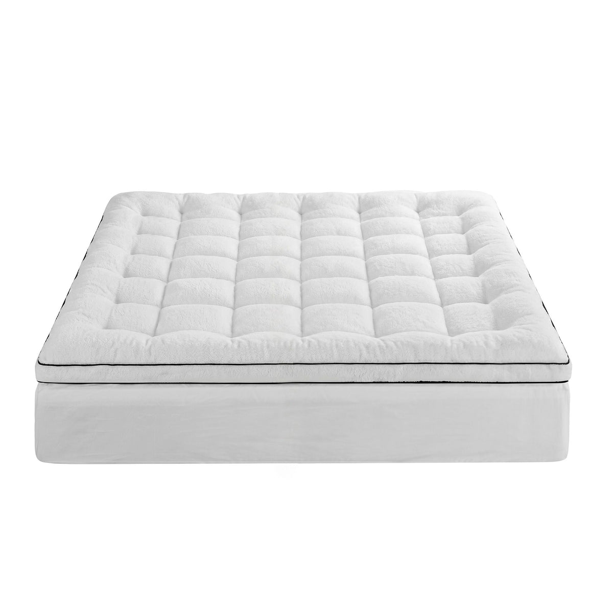Giselle Bedding King Mattress Topper 5cm Coral Fleece Awezingly