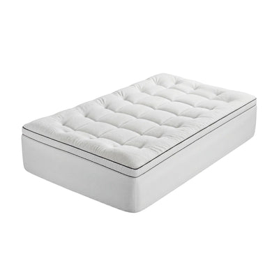 Giselle Bedding King Single Mattress Topper 5cm Coral Fleece