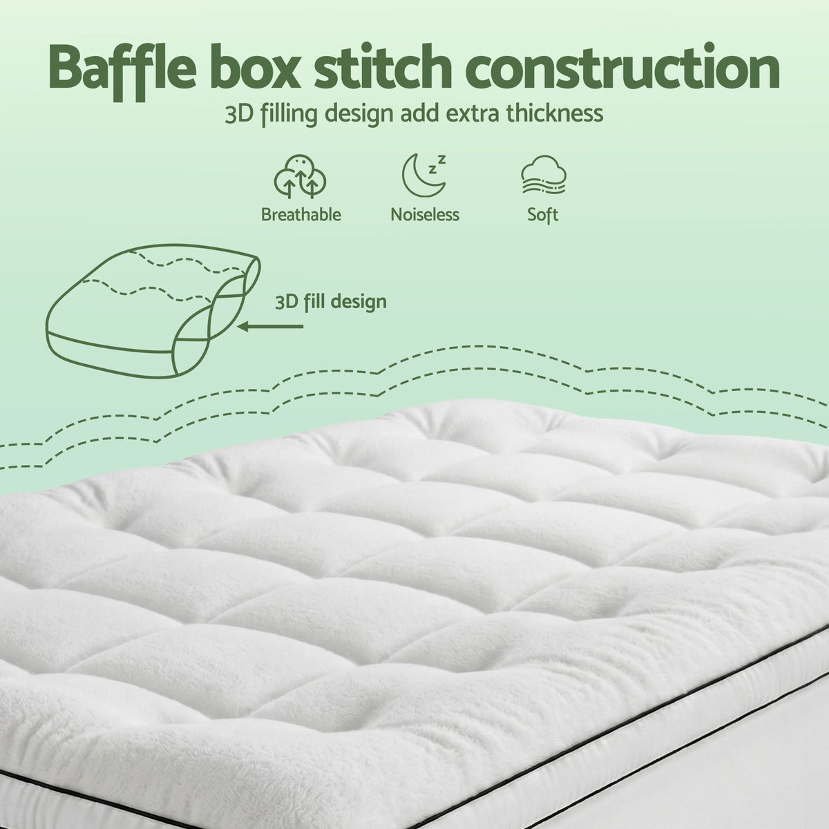 Giselle Bedding King Single Mattress Topper 5cm Coral Fleece Awezingly