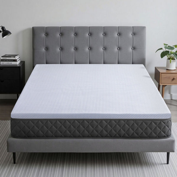 Giselle Bedding Latex Topper 100% Natural Latex Toppers 7-zone w/ Ice Silk Cool-touch Fabric Cooling Cover Double 5cm Awezingly