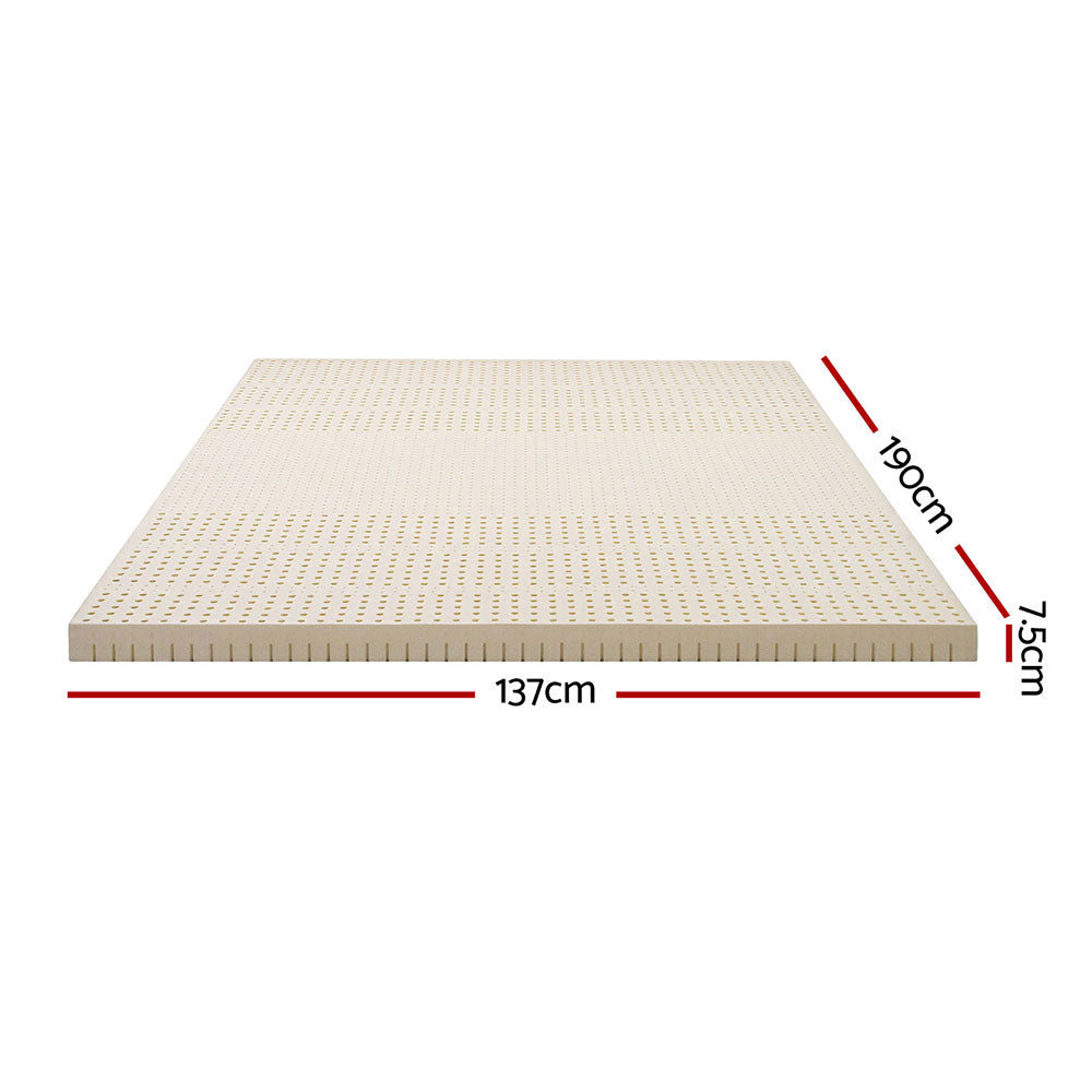 Giselle Bedding Latex Mattress Topper 7.5cm Doule Giselle Bedding