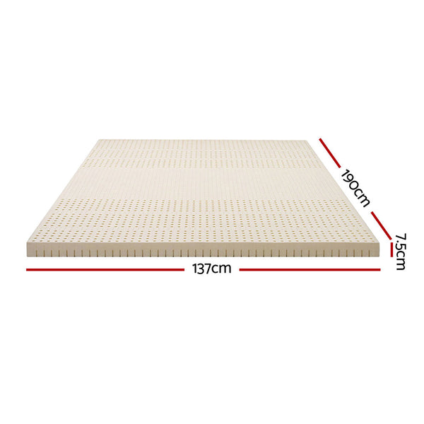 Giselle Bedding Latex Mattress Topper 7.5cm Doule Giselle Bedding