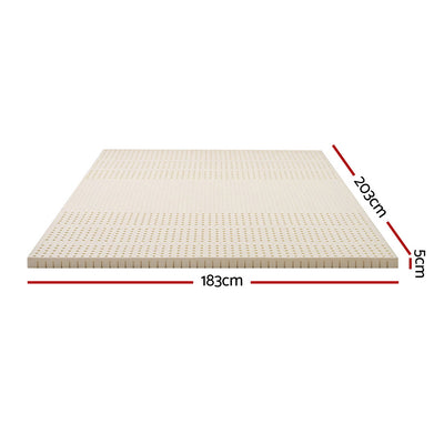 Giselle Bedding Latex Mattress Topper 5cm King