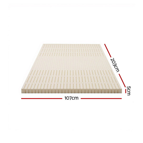 Giselle Bedding Latex Mattress Topper 5cm King Single Giselle Bedding