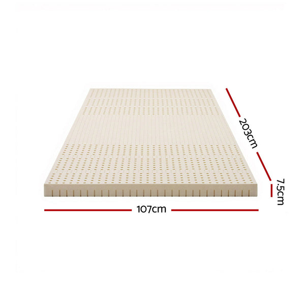 Giselle Bedding Latex Mattress Topper 7.5cm King Single Giselle Bedding