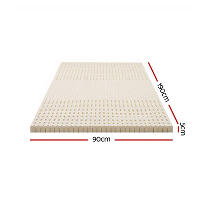 Giselle Bedding Latex Mattress Topper 5cm Single