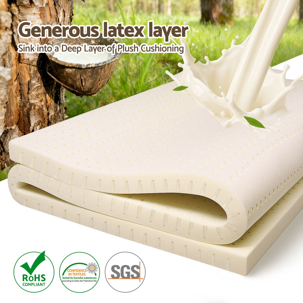 Giselle Bedding Latex Mattress Topper 5cm Single Giselle Bedding