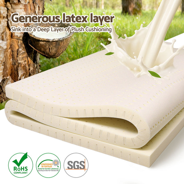 Giselle Bedding Latex Mattress Topper 5cm Single Giselle Bedding