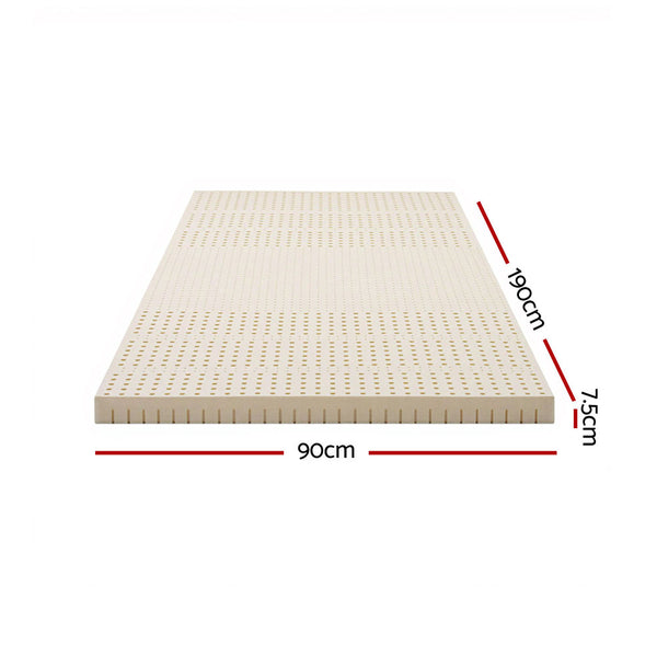 Giselle Bedding Latex Mattress Topper 7.5cm Single Giselle Bedding