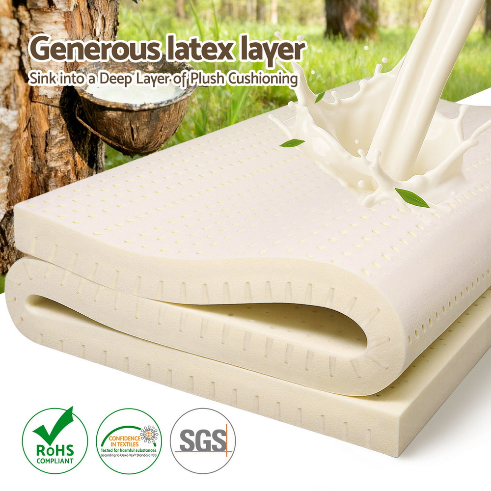 Giselle Bedding Latex Mattress Topper 7.5cm Single Giselle Bedding