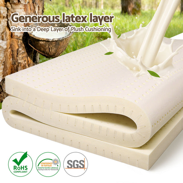 Giselle Bedding Latex Mattress Topper 7.5cm Single Giselle Bedding