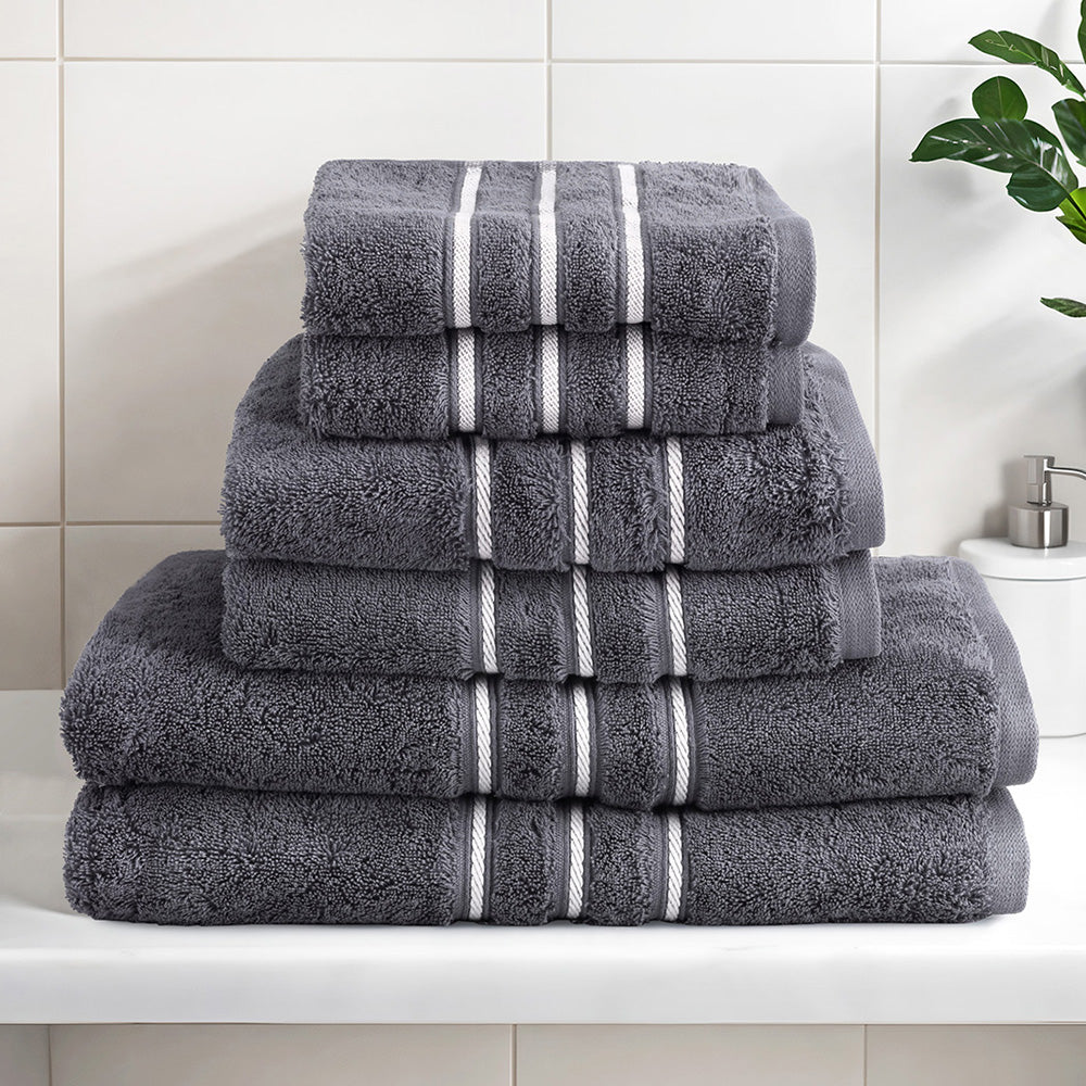 6 Pack Bath Towels Set Cotton Towel Grey Does not apply