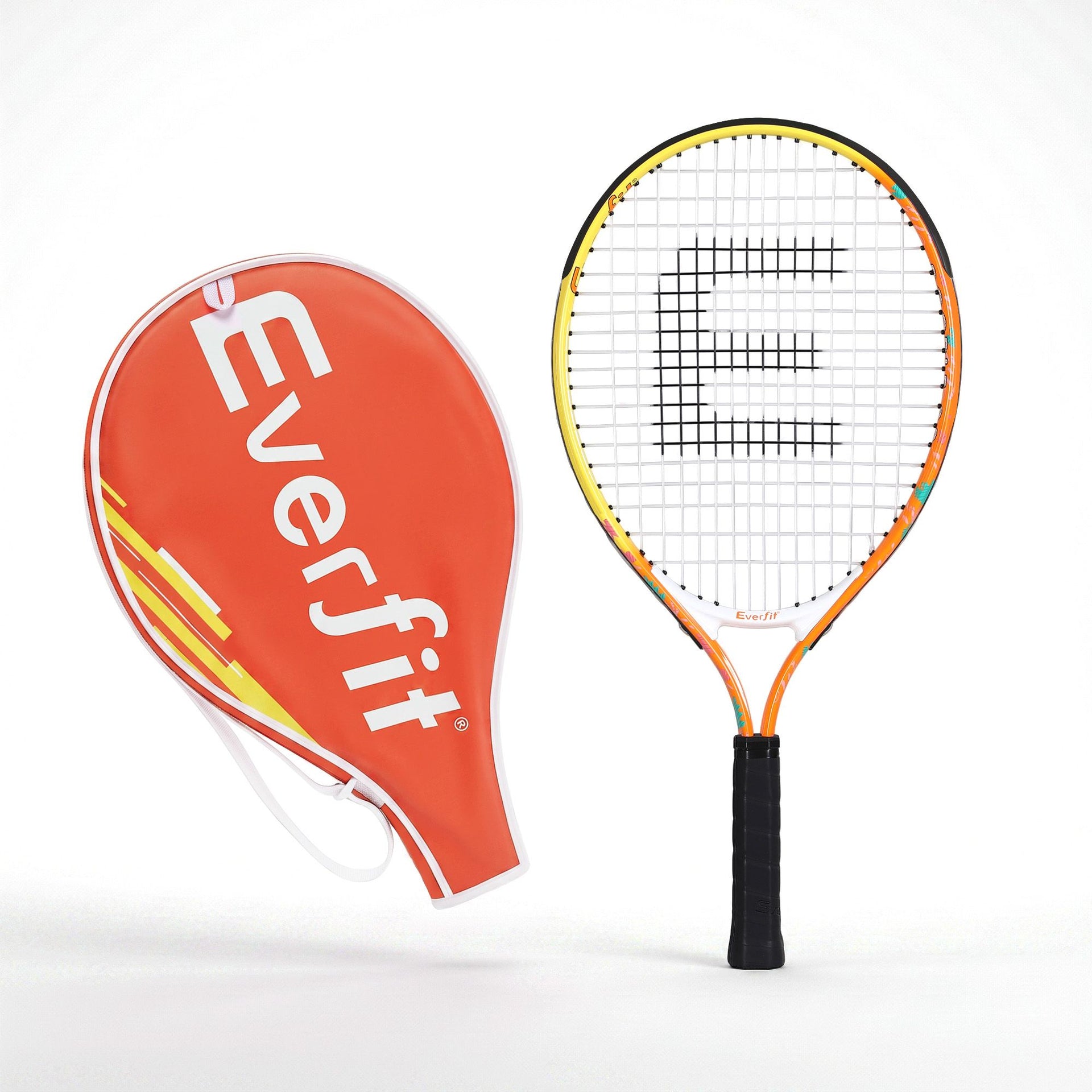 Everfit 23 Inch Tennis Racket Lightweight 200g for Adult and Junior Players Orange Awezingly