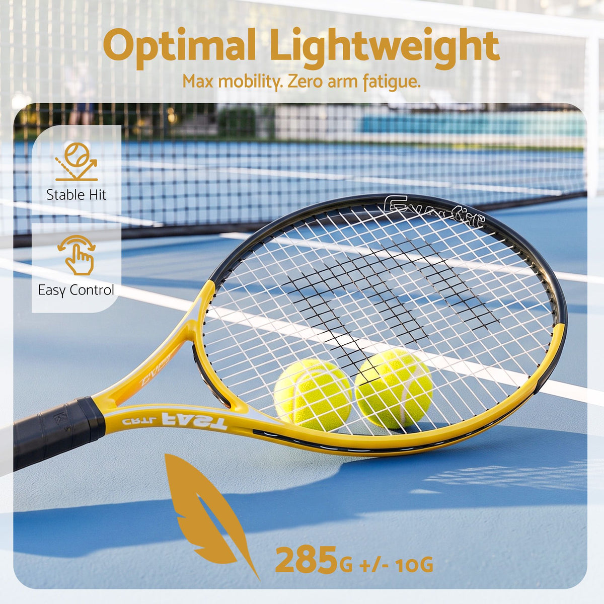 Everfit 27 Inch Tennis Racket Lightweight Racquet for Beginner Adult Players Awezingly
