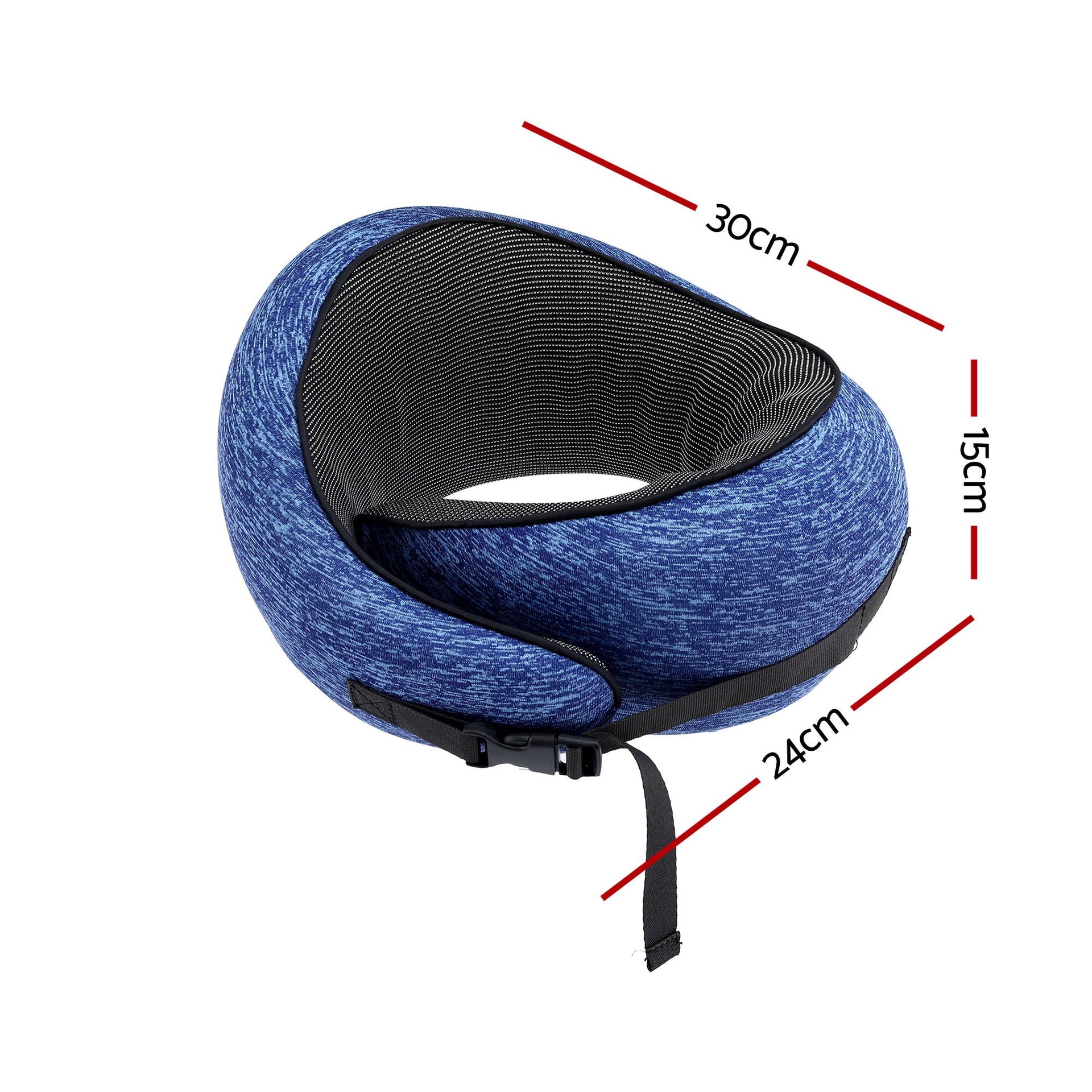 Wanderlite Travel Pillows for Airplanes Ergonomic Memory Foam Neck Pillow, Breathable & Washable Cover, Travel Bag Included, Airplane Pillow for Airplane, Car, Office and Home, Blue Awezingly