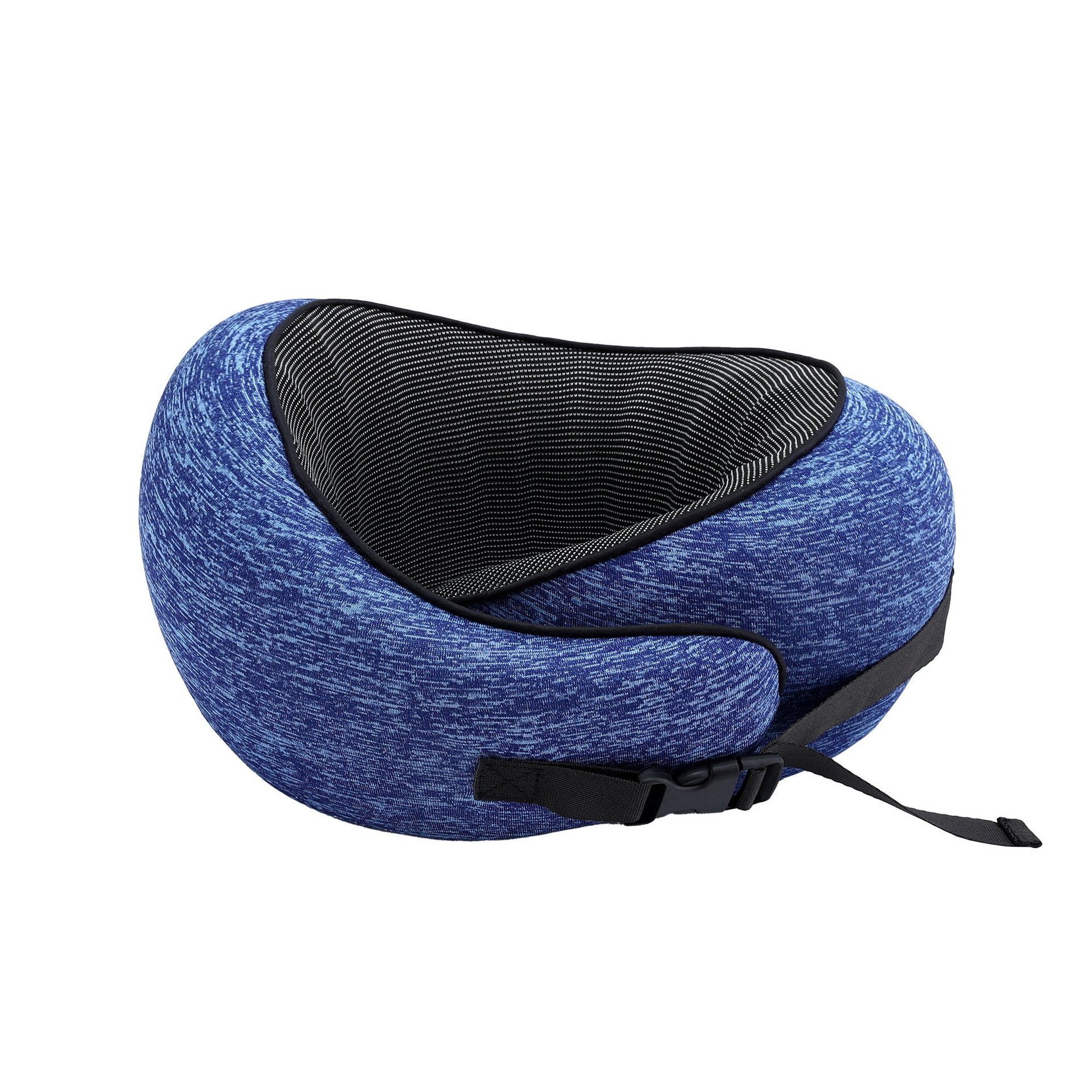 Wanderlite Travel Pillows for Airplanes Ergonomic Memory Foam Neck Pillow, Breathable & Washable Cover, Travel Bag Included, Airplane Pillow for Airplane, Car, Office and Home, Blue Awezingly