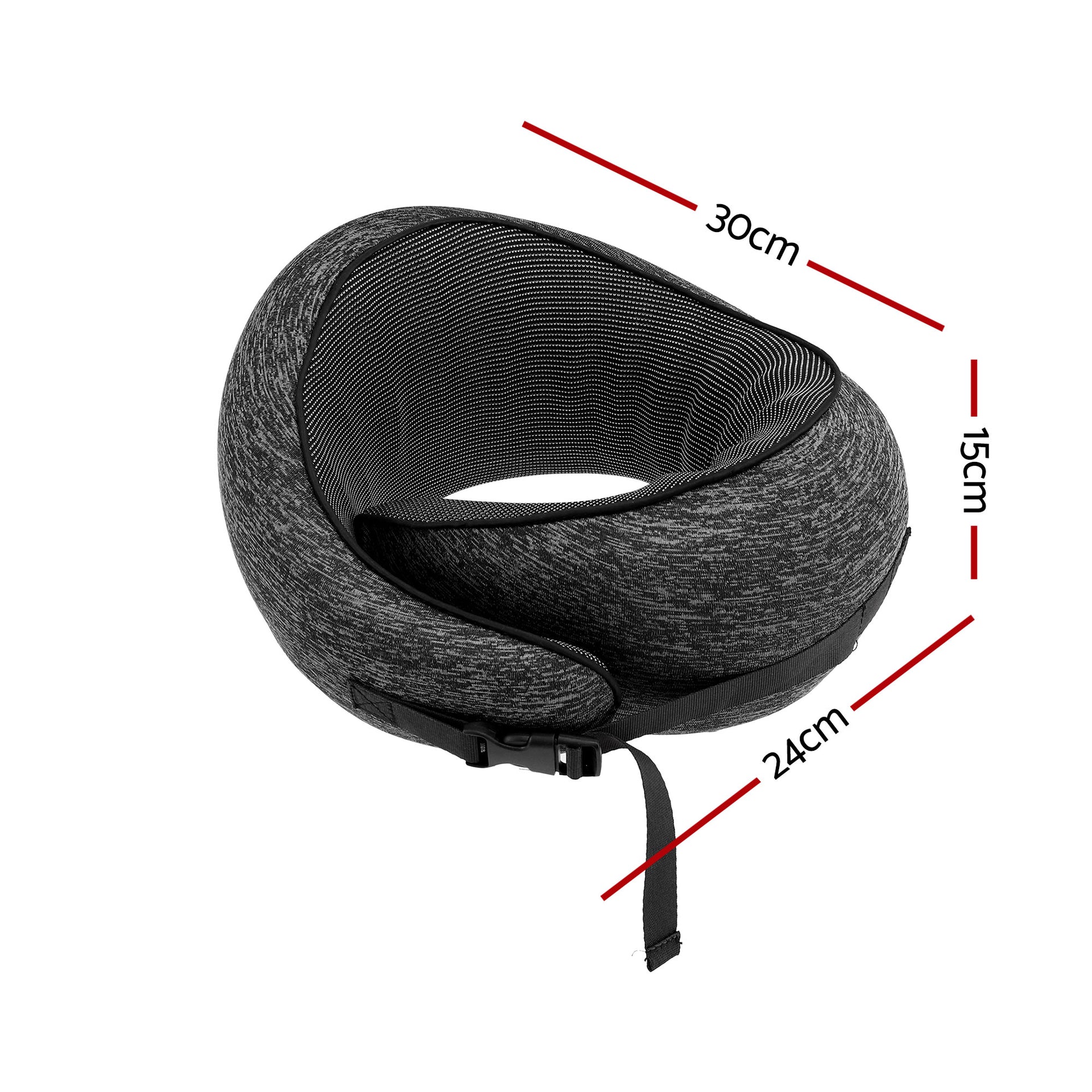 Wanderlite Travel Pillows for Airplanes Ergonomic Memory Foam Neck Pillow, Breathable & Washable Cover, Travel Bag Included, Airplane Pillow for Airplane, Car, Office and Home, Dark Grey Awezingly