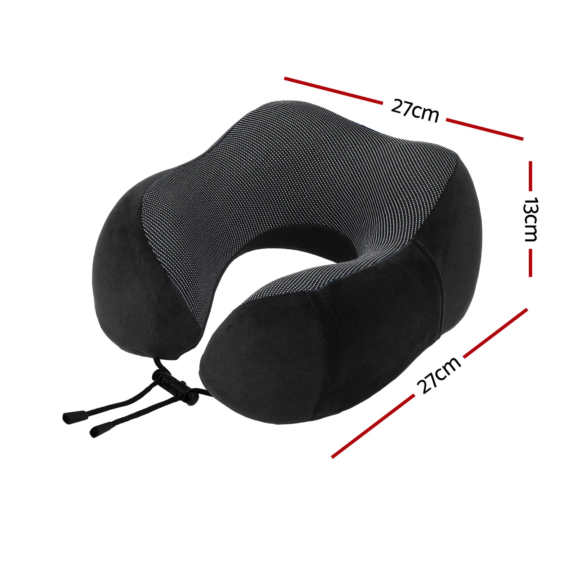 Wanderlite Travel Pillow for Airplanes Memory Foam Neck Pillows for Traveling, Soft & Washable Cover with Storage Bag, Portable Plane Accessories for Airplanes Offices Cars, Black Awezingly