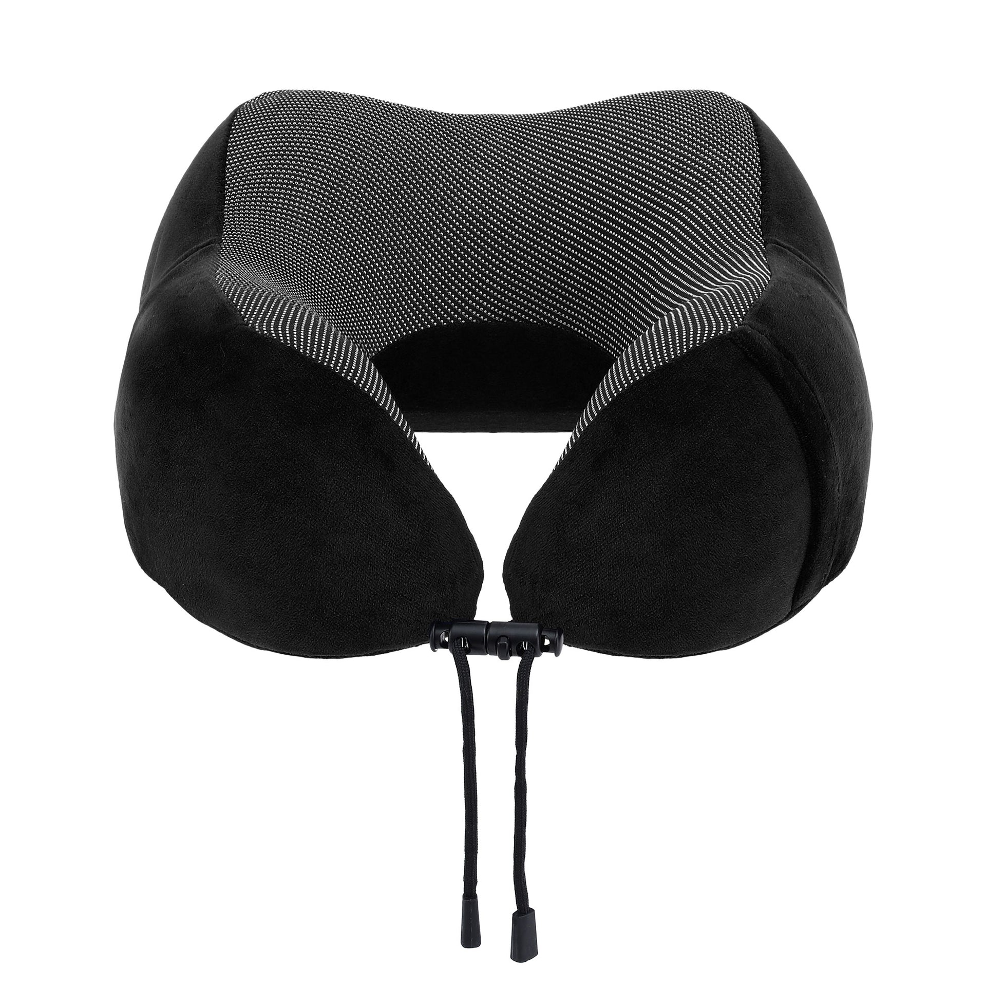 Wanderlite Travel Pillow for Airplanes Memory Foam Neck Pillows for Traveling, Soft & Washable Cover with Storage Bag, Portable Plane Accessories for Airplanes Offices Cars, Black Awezingly