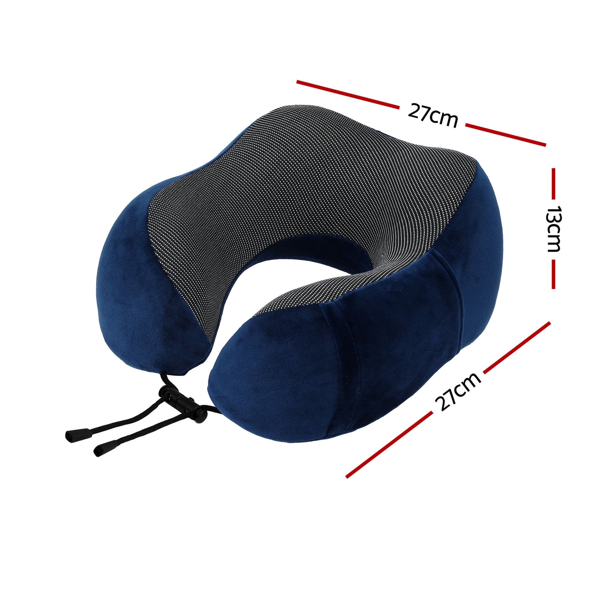 Wanderlite Travel Pillow for Airplanes Memory Foam Neck Pillows for Traveling, Soft & Washable Cover with Storage Bag, Portable Plane Accessories for Airplanes Offices Cars, Blue Awezingly